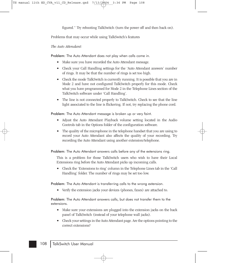 Talkswitch 48-CVA User Manual | Page 115 / 148