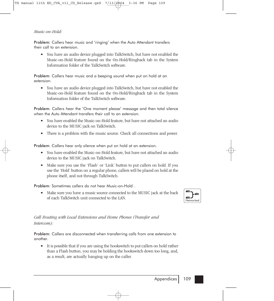 Talkswitch 48-CVA User Manual | Page 116 / 148