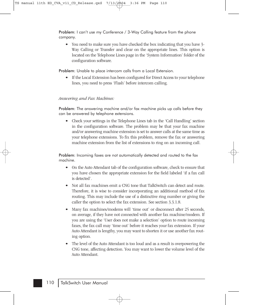 Talkswitch 48-CVA User Manual | Page 117 / 148