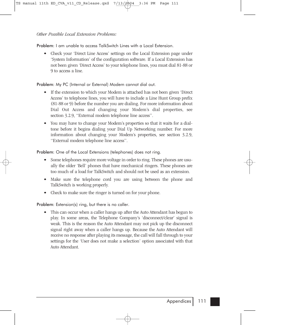 Talkswitch 48-CVA User Manual | Page 118 / 148