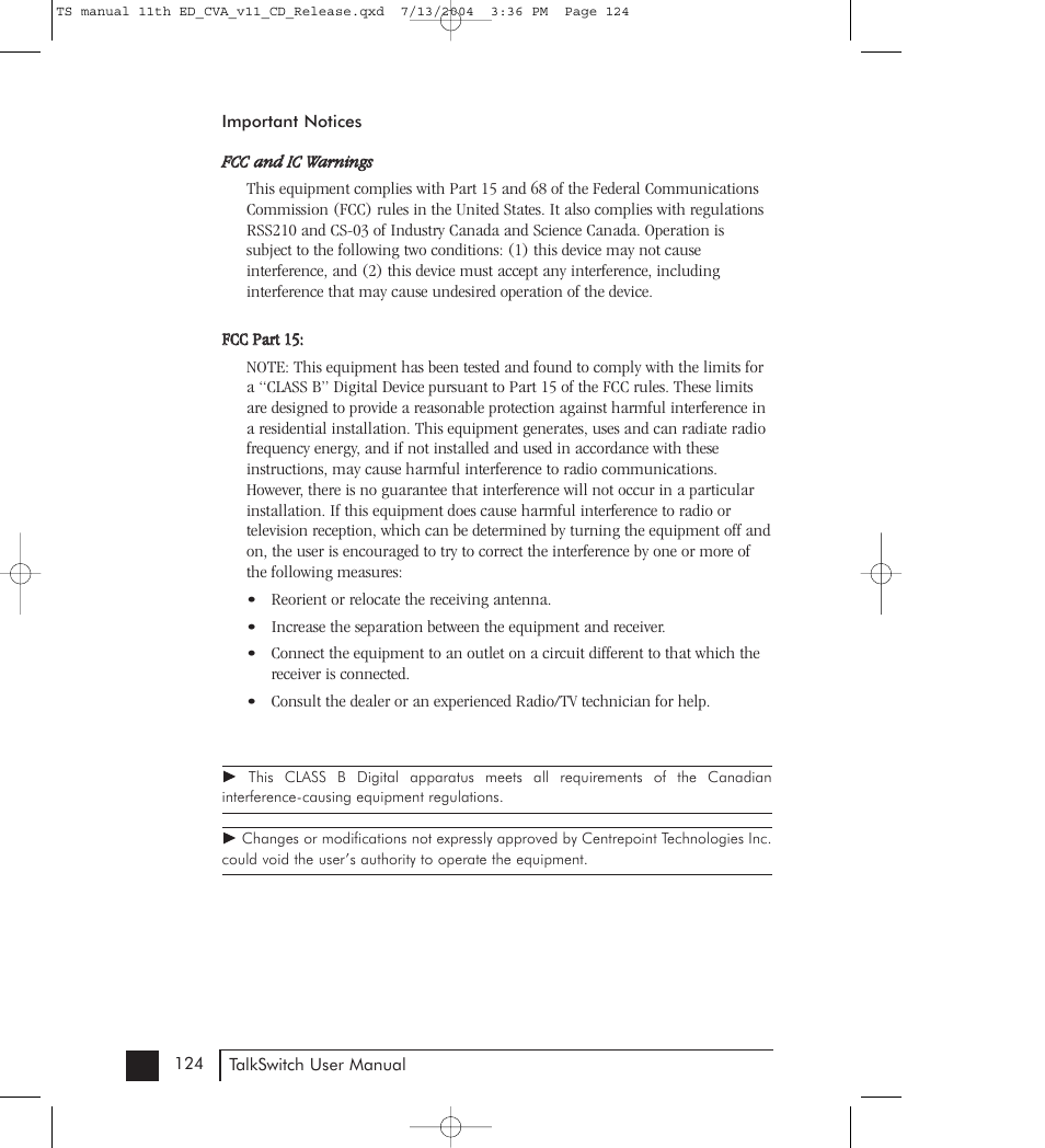 Talkswitch 48-CVA User Manual | Page 129 / 148