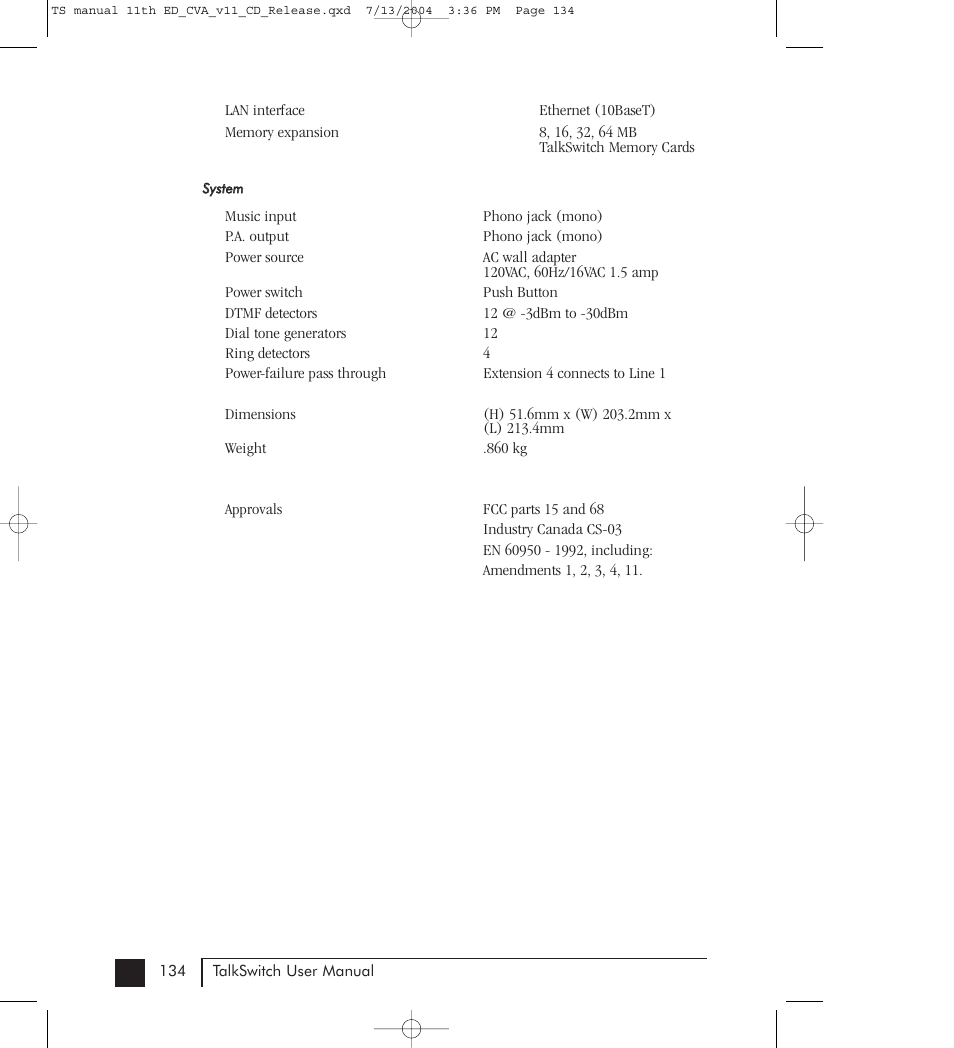 Talkswitch 48-CVA User Manual | Page 137 / 148