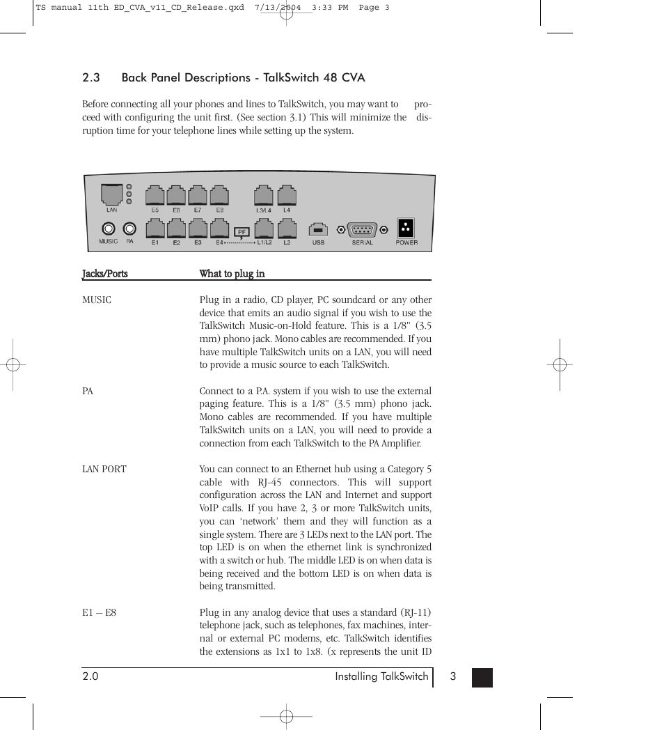 Talkswitch 48-CVA User Manual | Page 14 / 148