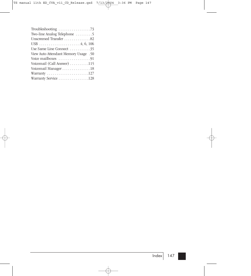 Talkswitch 48-CVA User Manual | Page 148 / 148