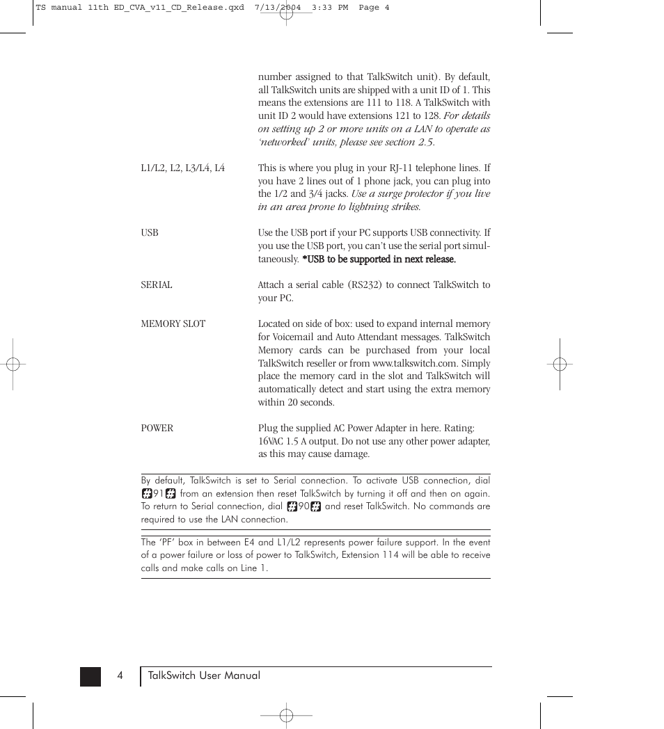 Talkswitch 48-CVA User Manual | Page 15 / 148