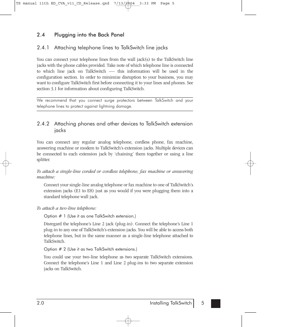 Talkswitch 48-CVA User Manual | Page 16 / 148