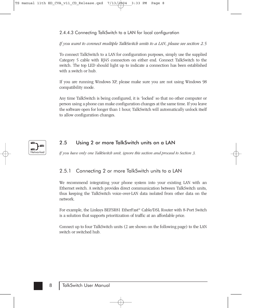 Talkswitch 48-CVA User Manual | Page 19 / 148