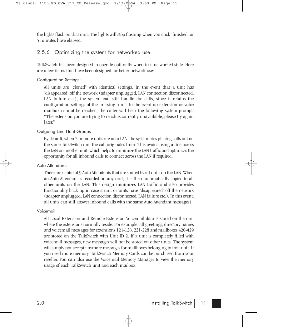 Talkswitch 48-CVA User Manual | Page 22 / 148