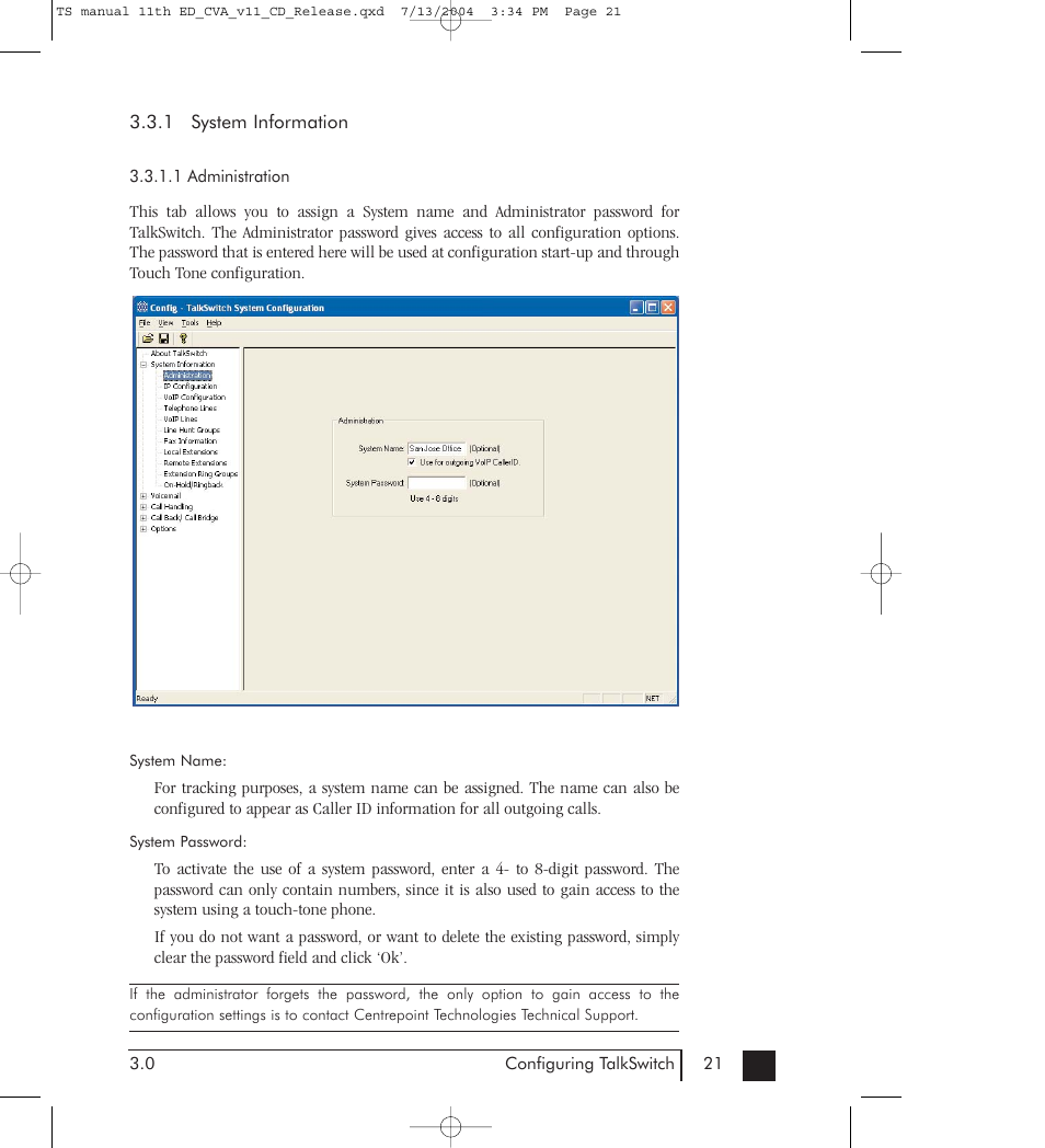 Talkswitch 48-CVA User Manual | Page 31 / 148