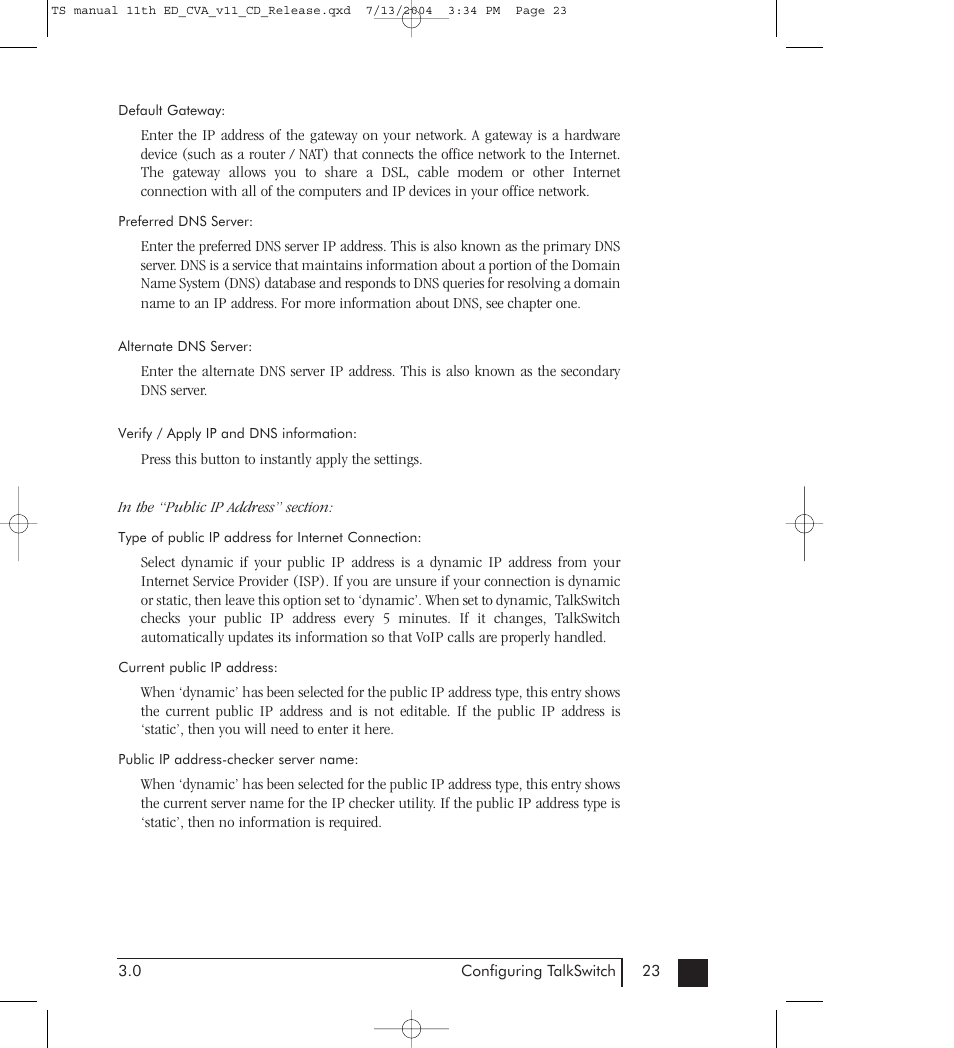 Talkswitch 48-CVA User Manual | Page 33 / 148