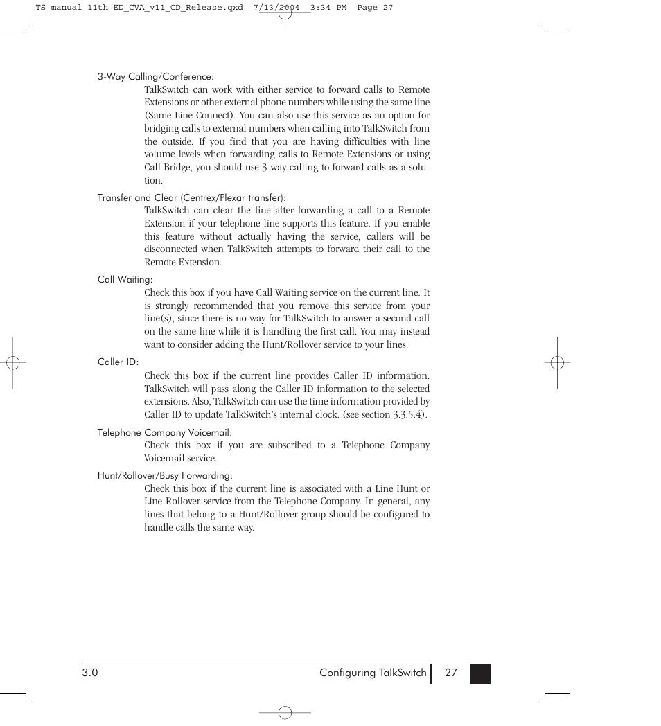 Talkswitch 48-CVA User Manual | Page 37 / 148