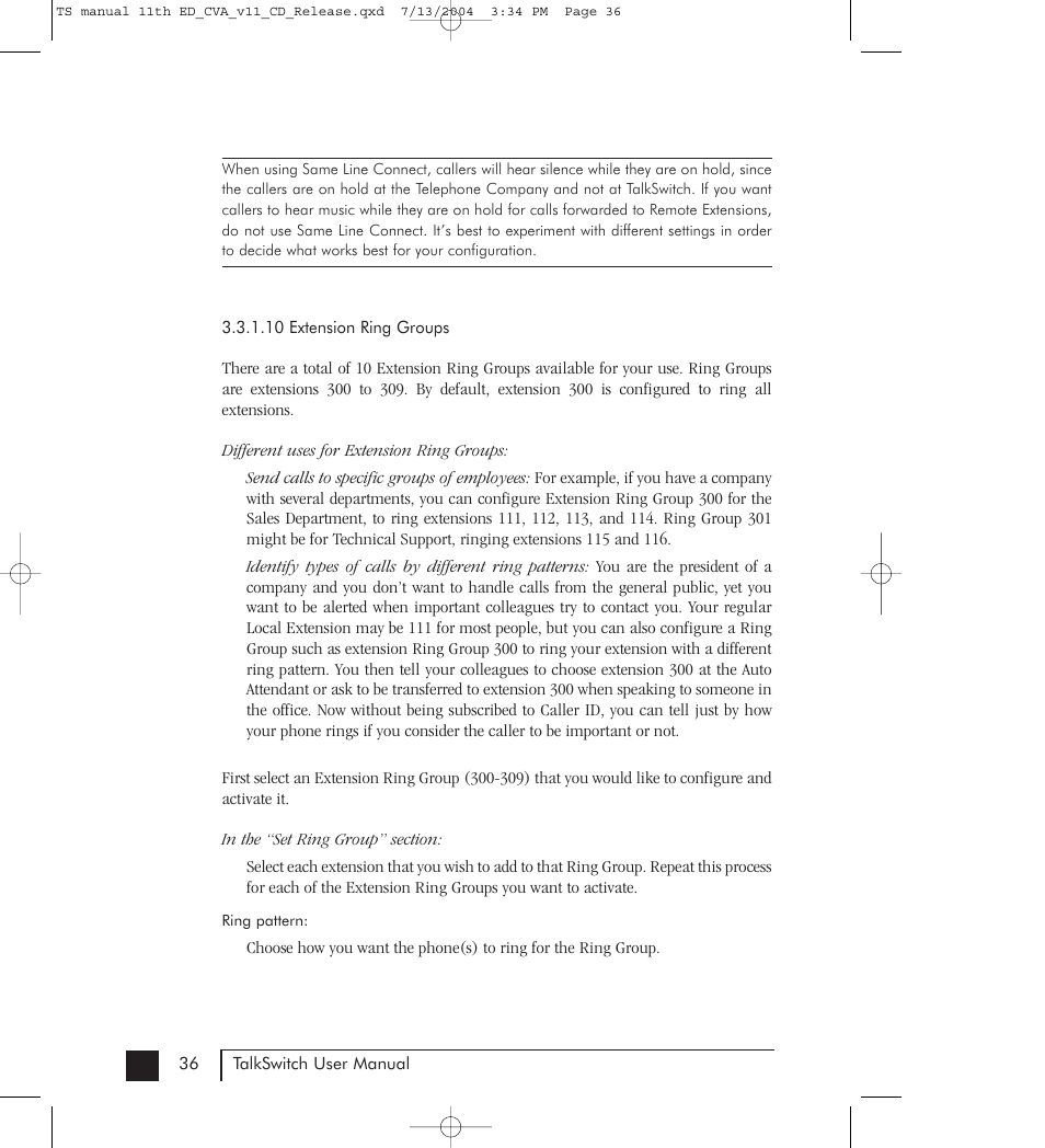 Talkswitch 48-CVA User Manual | Page 46 / 148