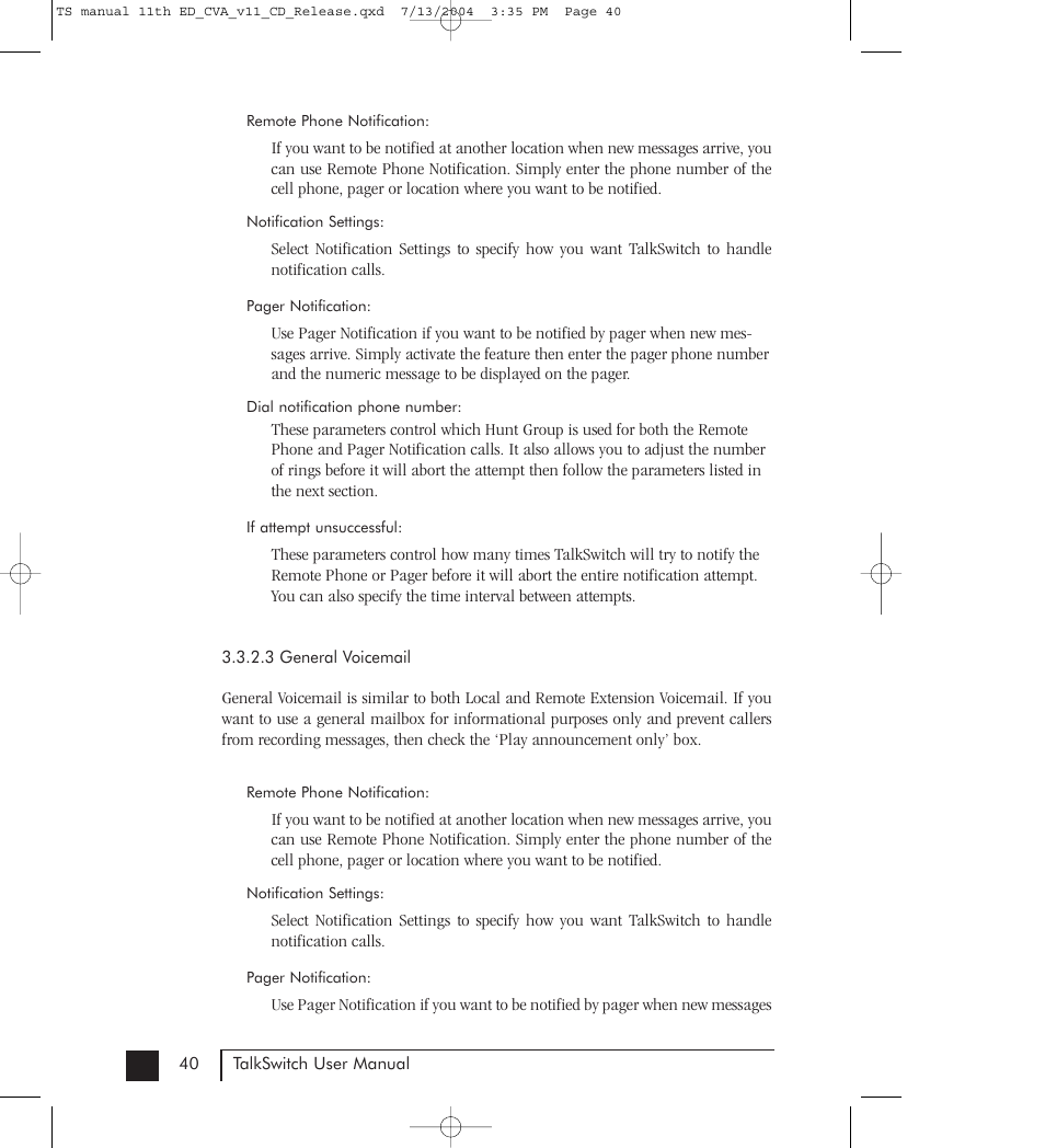 Talkswitch 48-CVA User Manual | Page 50 / 148