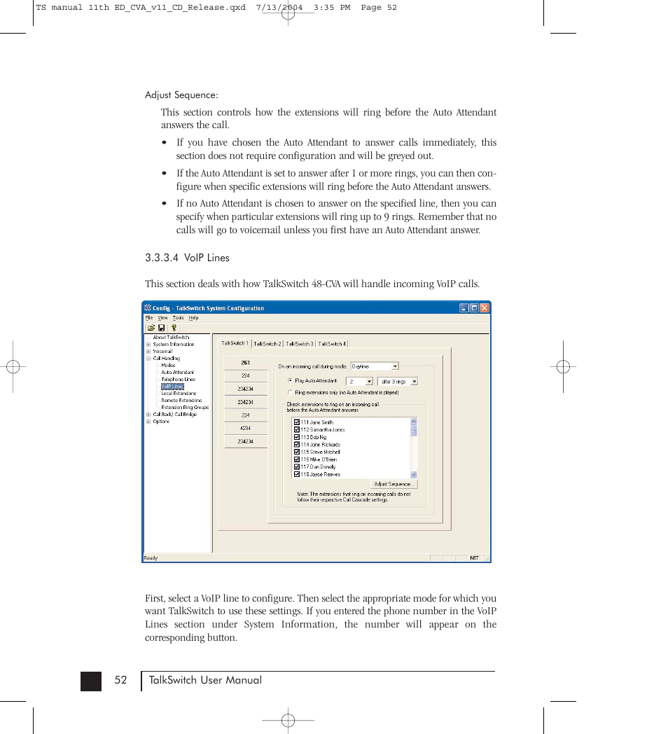 Talkswitch 48-CVA User Manual | Page 62 / 148