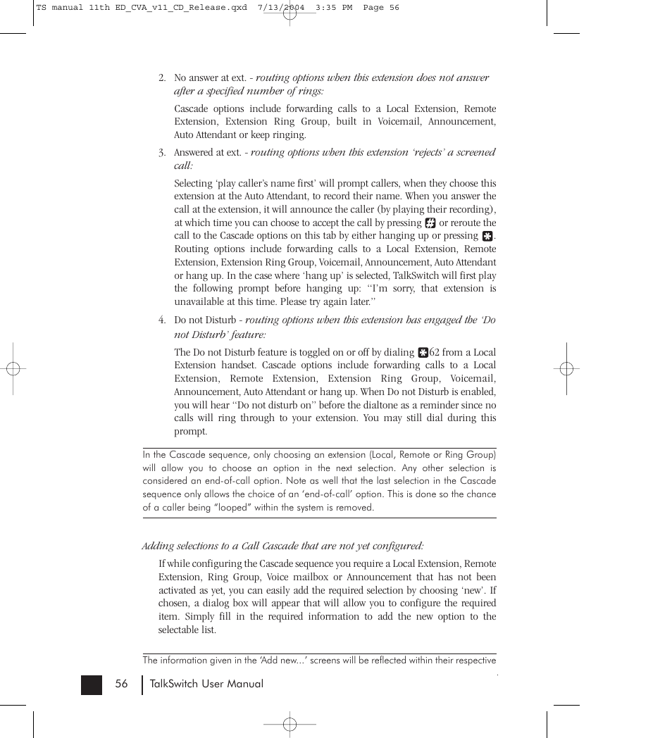 Talkswitch 48-CVA User Manual | Page 66 / 148