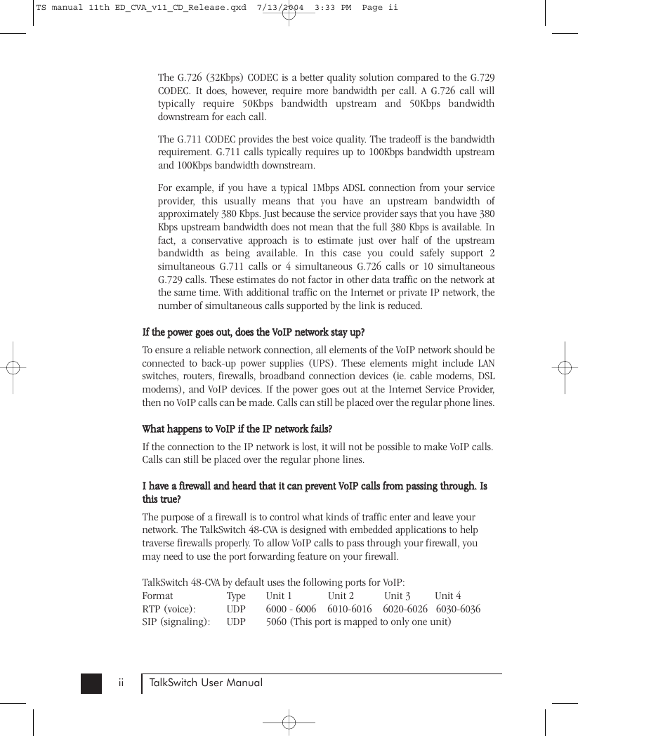 Talkswitch 48-CVA User Manual | Page 7 / 148