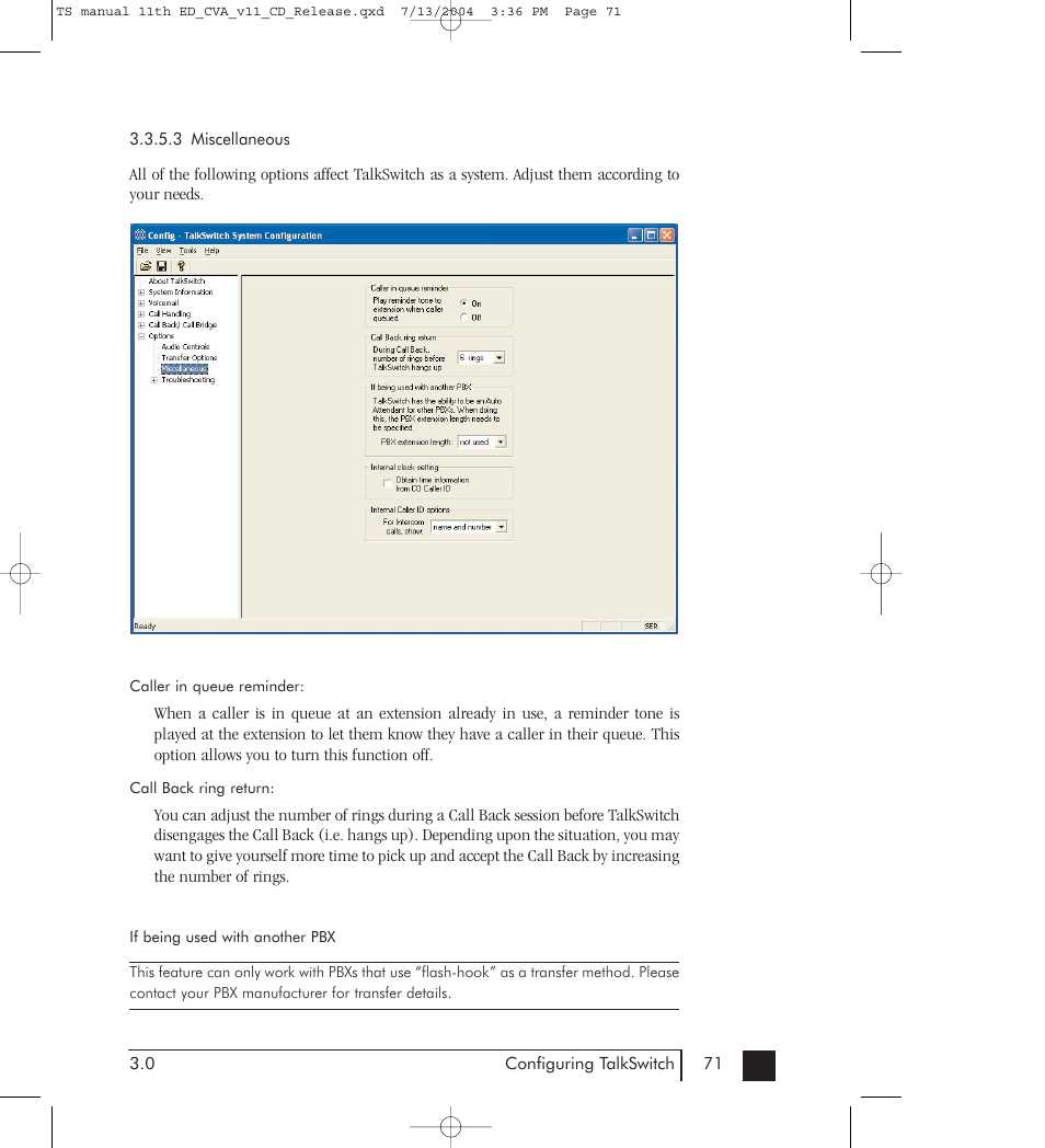 Talkswitch 48-CVA User Manual | Page 81 / 148