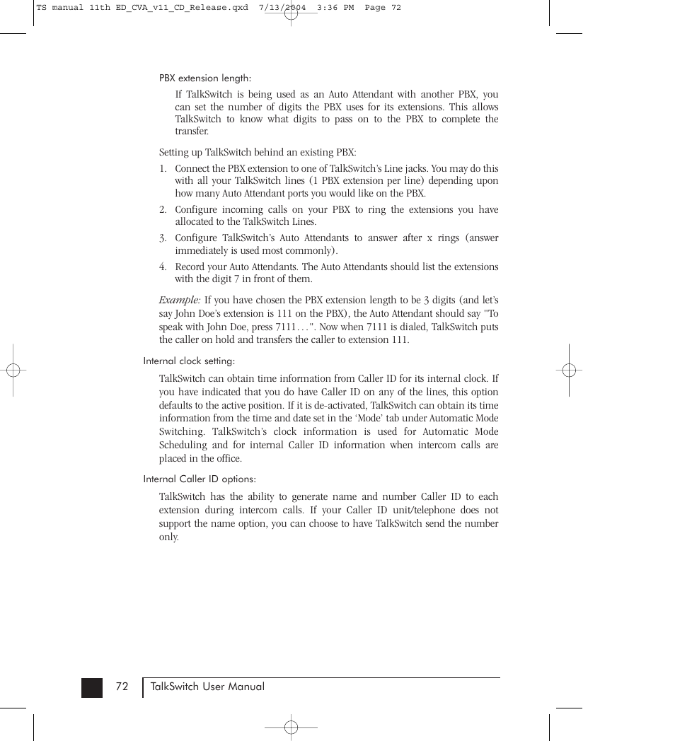 Talkswitch 48-CVA User Manual | Page 82 / 148