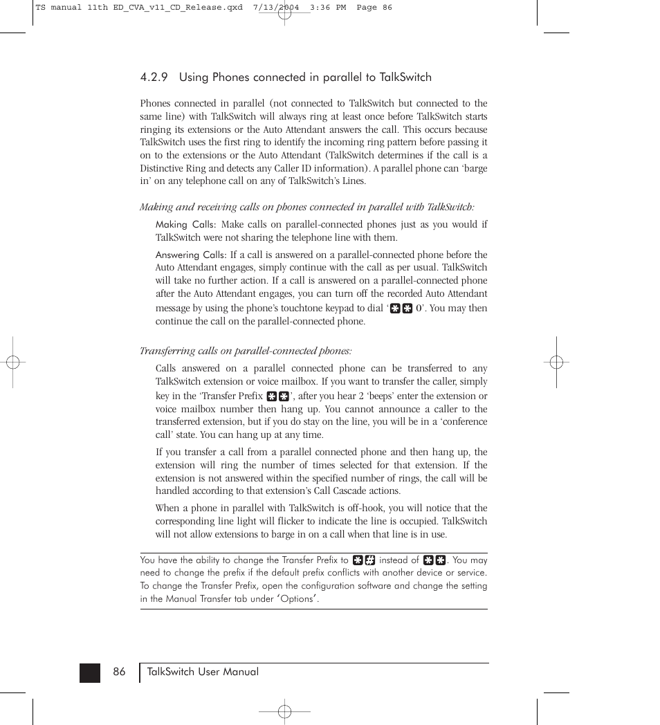 Talkswitch 48-CVA User Manual | Page 94 / 148