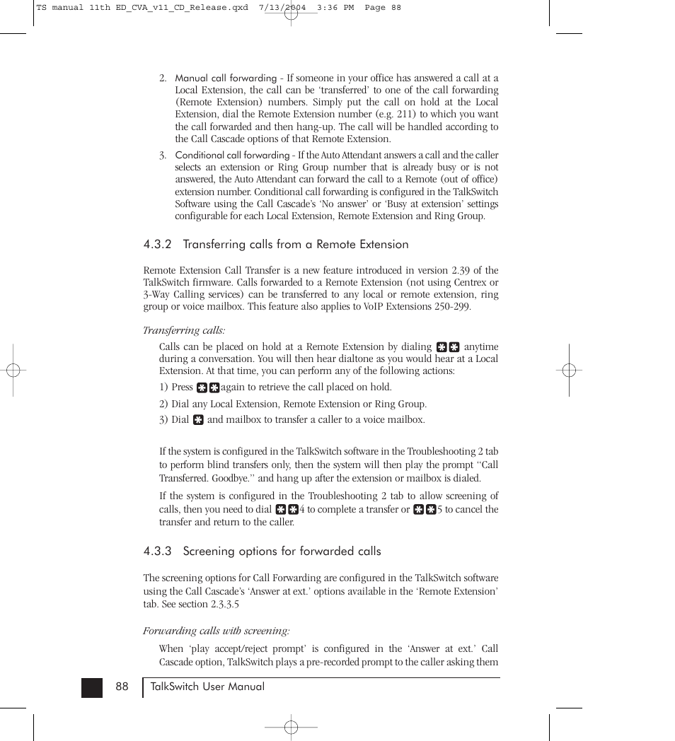 Talkswitch 48-CVA User Manual | Page 96 / 148