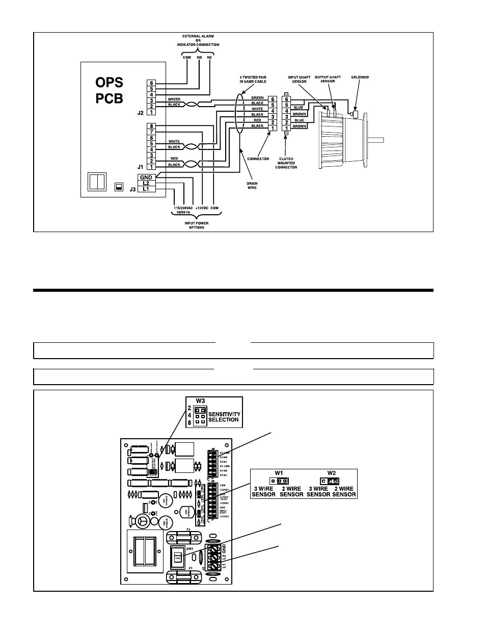 Electrical connections, Ops setup | Nexen Electronic Over Load Protection System Controller 964403 User Manual | Page 4 / 10