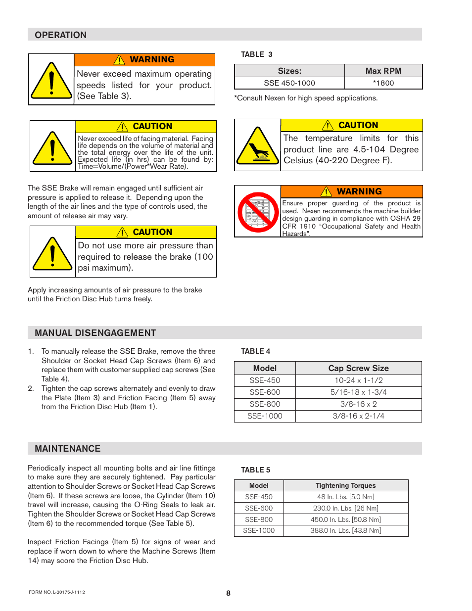 Nexen SSE-1000 822530 User Manual | Page 8 / 14