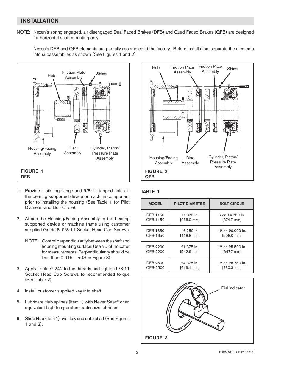 Installation | Nexen QFB-2500 964086 User Manual | Page 5 / 14
