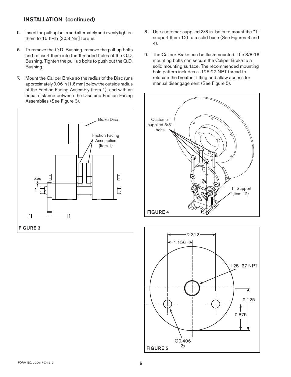 Installation (continued) | Nexen DBSE 835030 User Manual | Page 6 / 13