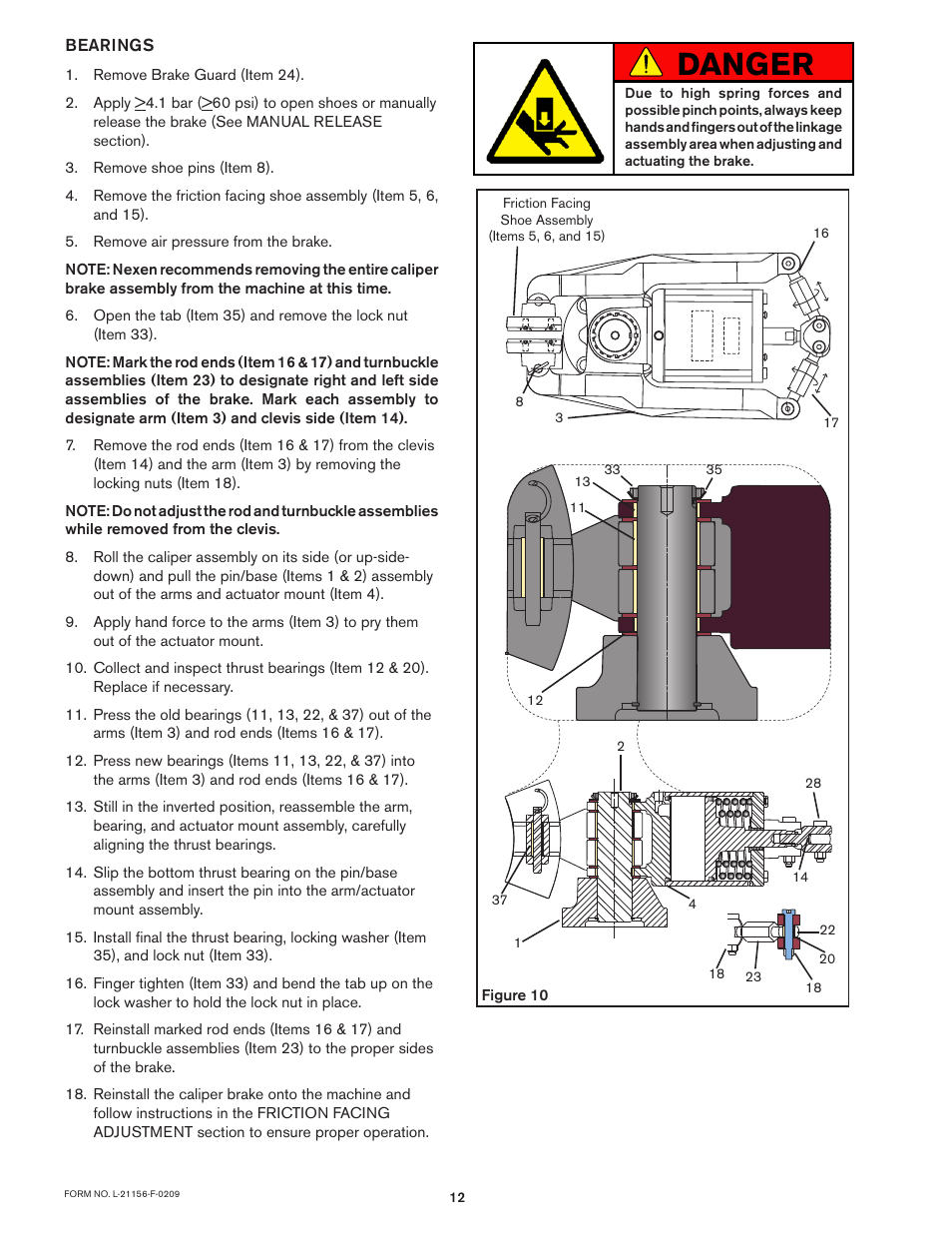 Danger | Nexen VC500 837450 User Manual | Page 12 / 14