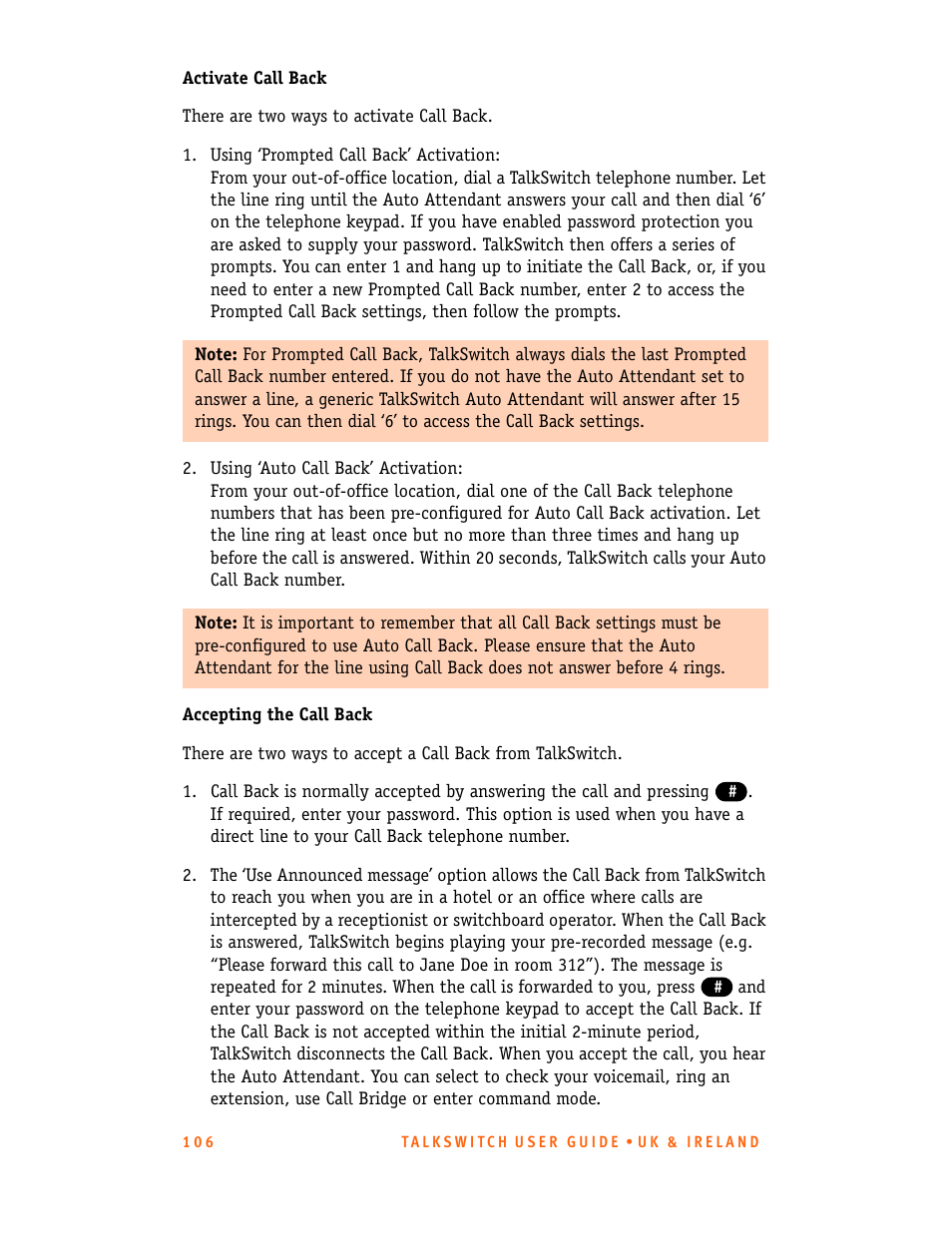Talkswitch CT.TS005.001101.UK User Manual | Page 114 / 174