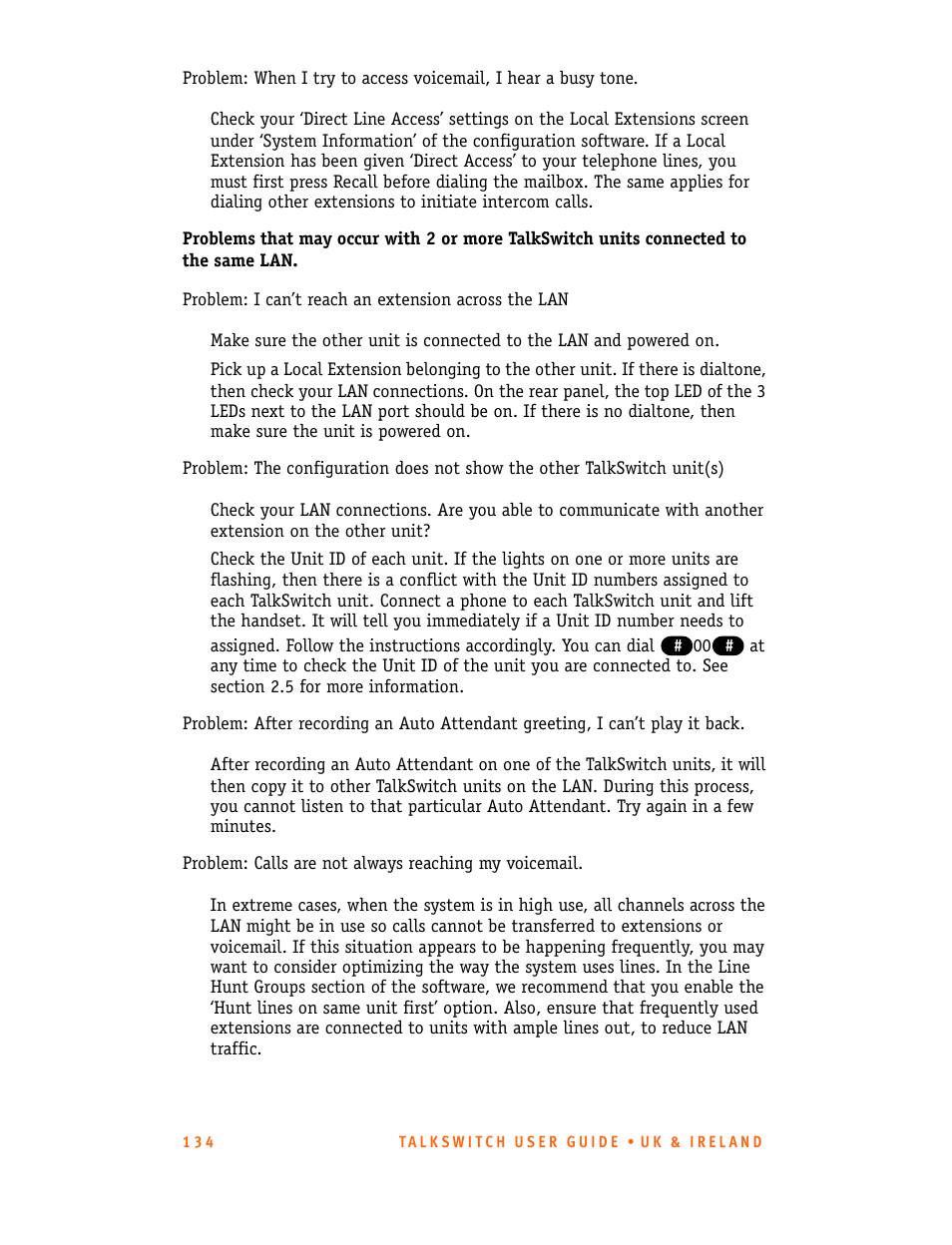 Talkswitch CT.TS005.001101.UK User Manual | Page 142 / 174