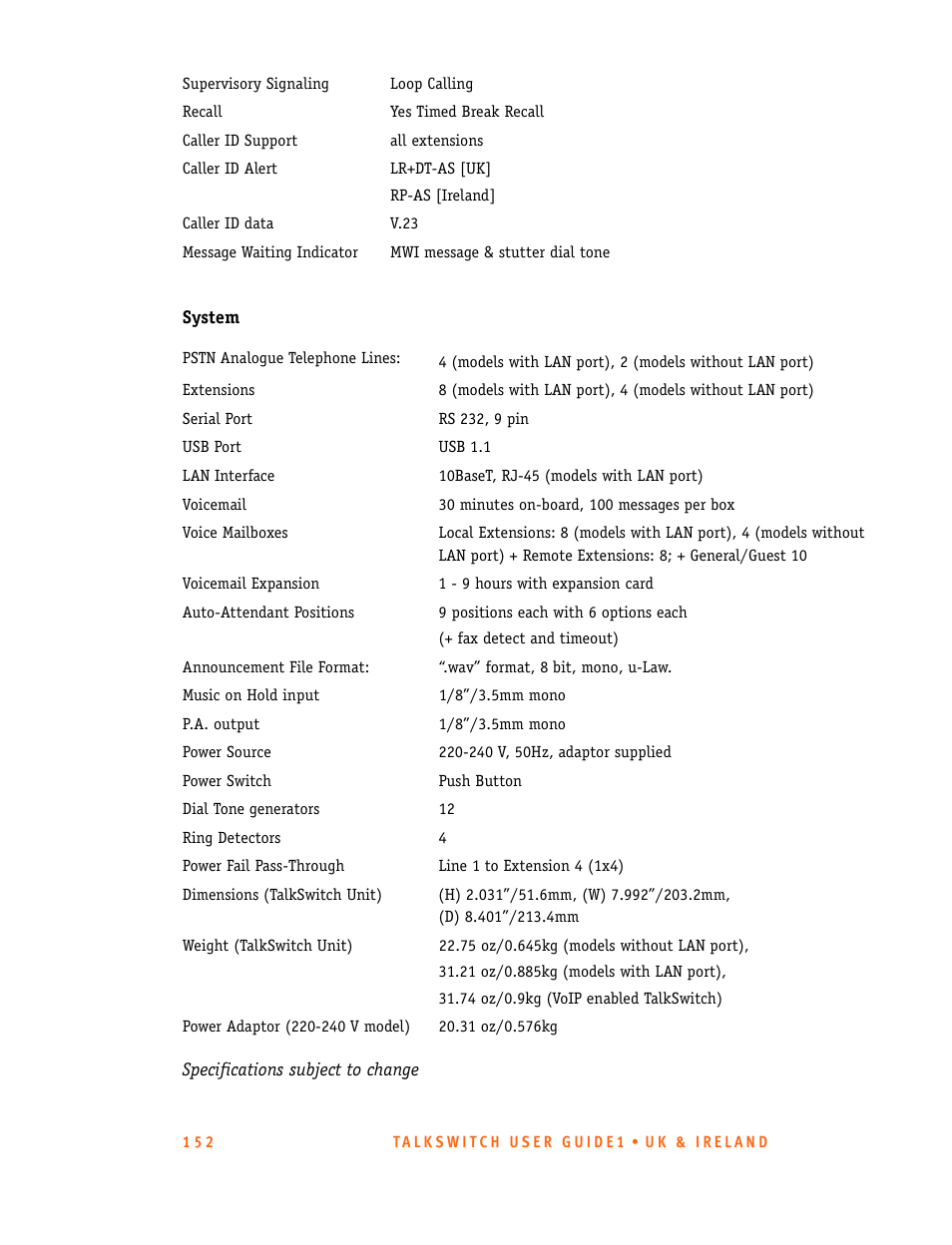 Talkswitch CT.TS005.001101.UK User Manual | Page 160 / 174