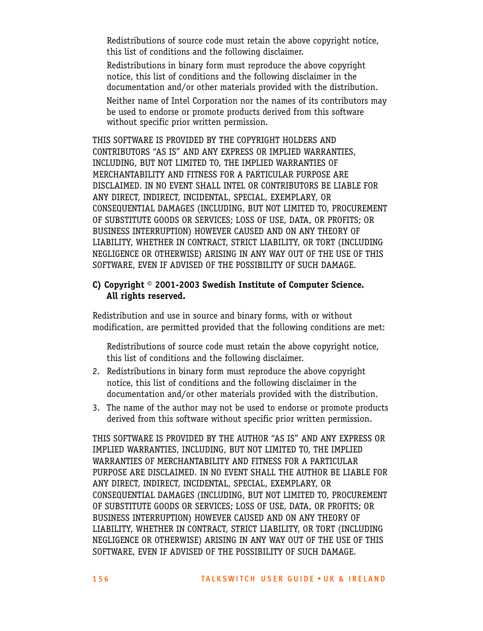 Talkswitch CT.TS005.001101.UK User Manual | Page 164 / 174