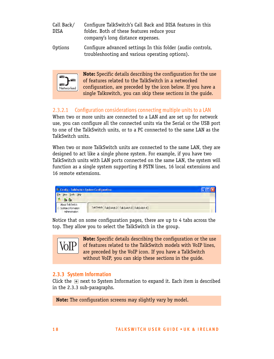 3 system information | Talkswitch CT.TS005.001101.UK User Manual | Page 26 / 174