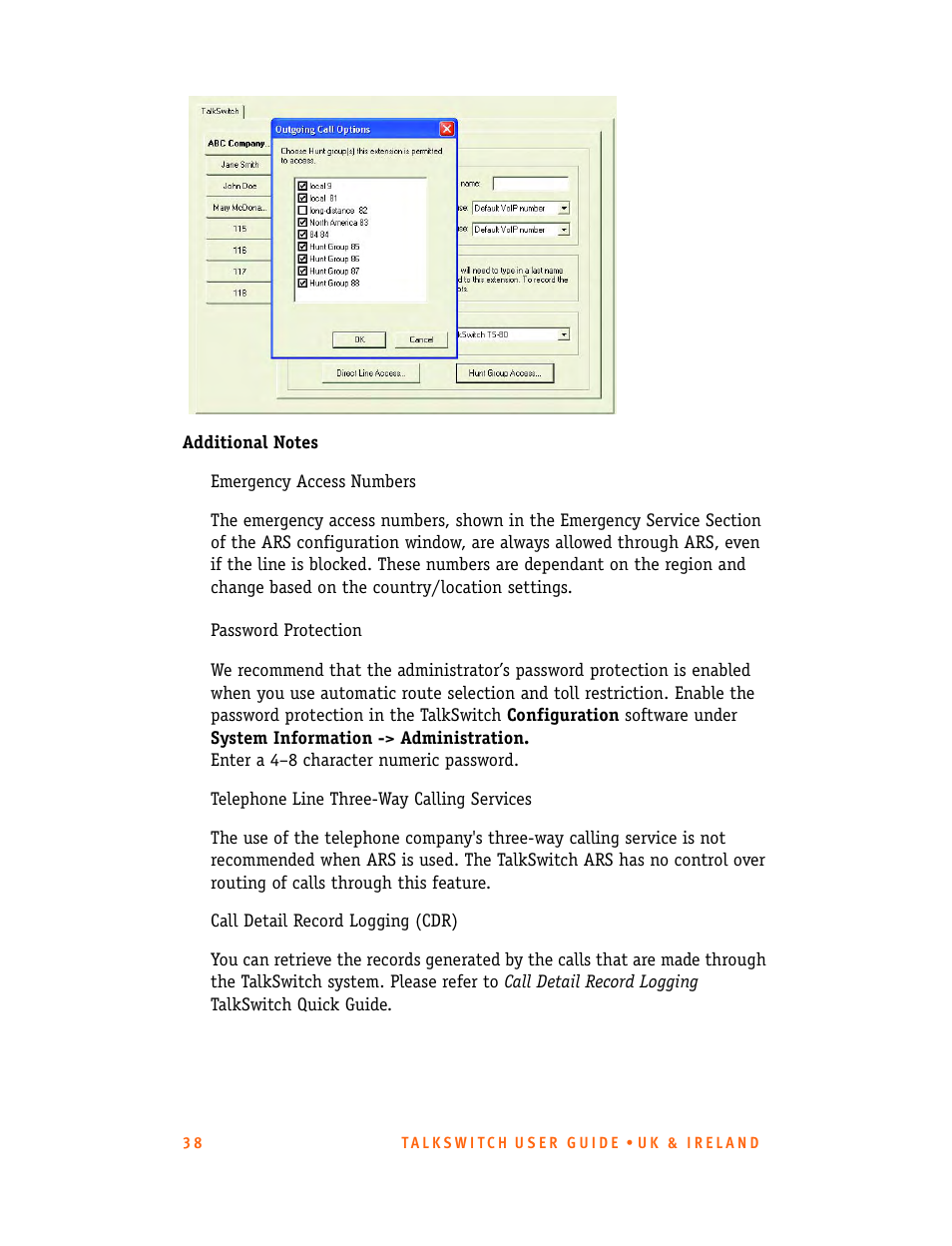 Talkswitch CT.TS005.001101.UK User Manual | Page 46 / 174