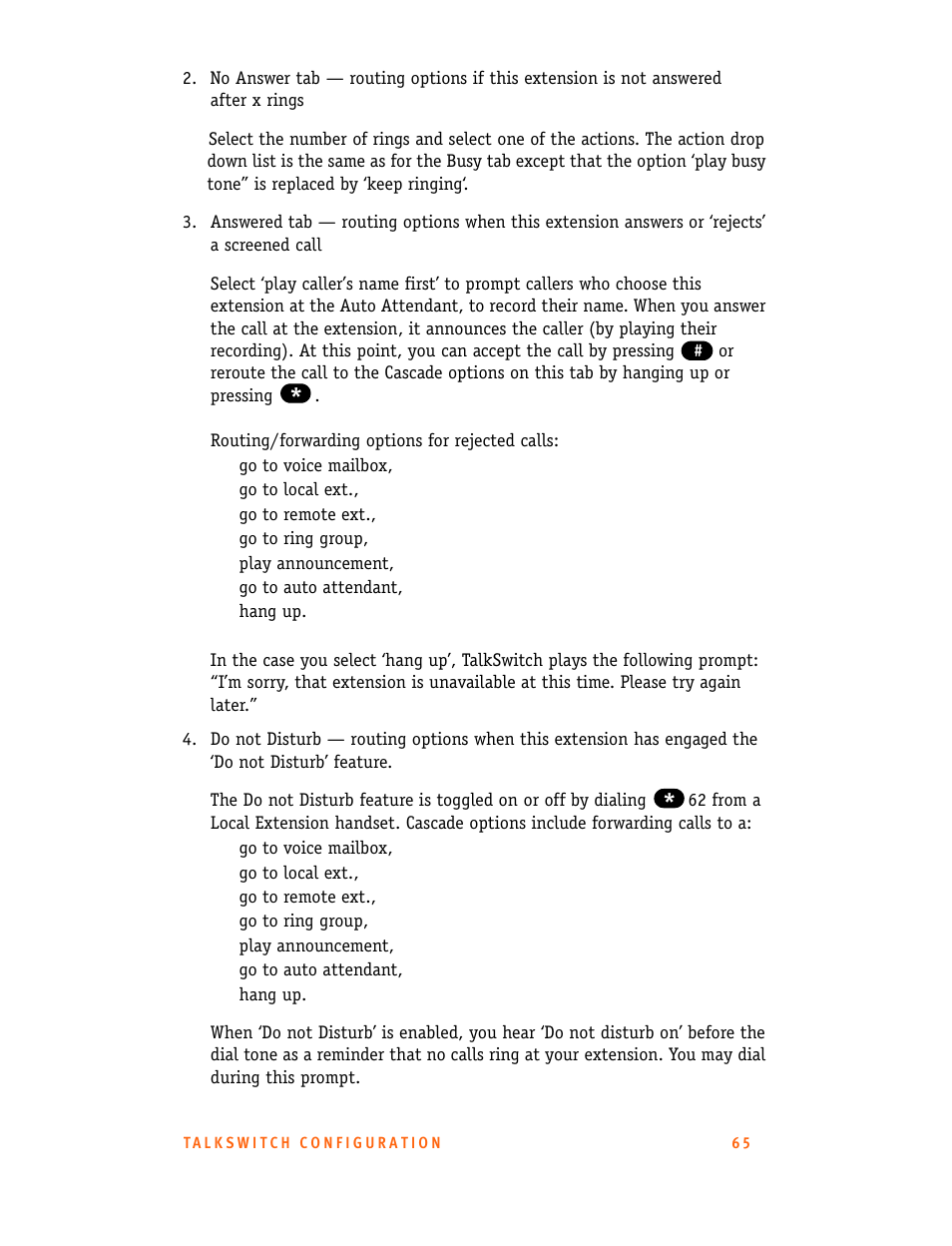Talkswitch CT.TS005.001101.UK User Manual | Page 73 / 174