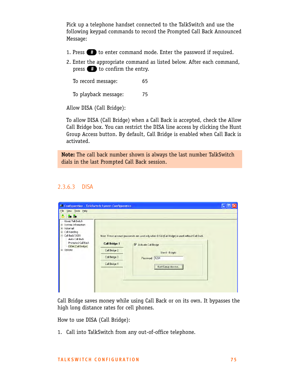 3 disa | Talkswitch CT.TS005.001101.UK User Manual | Page 83 / 174