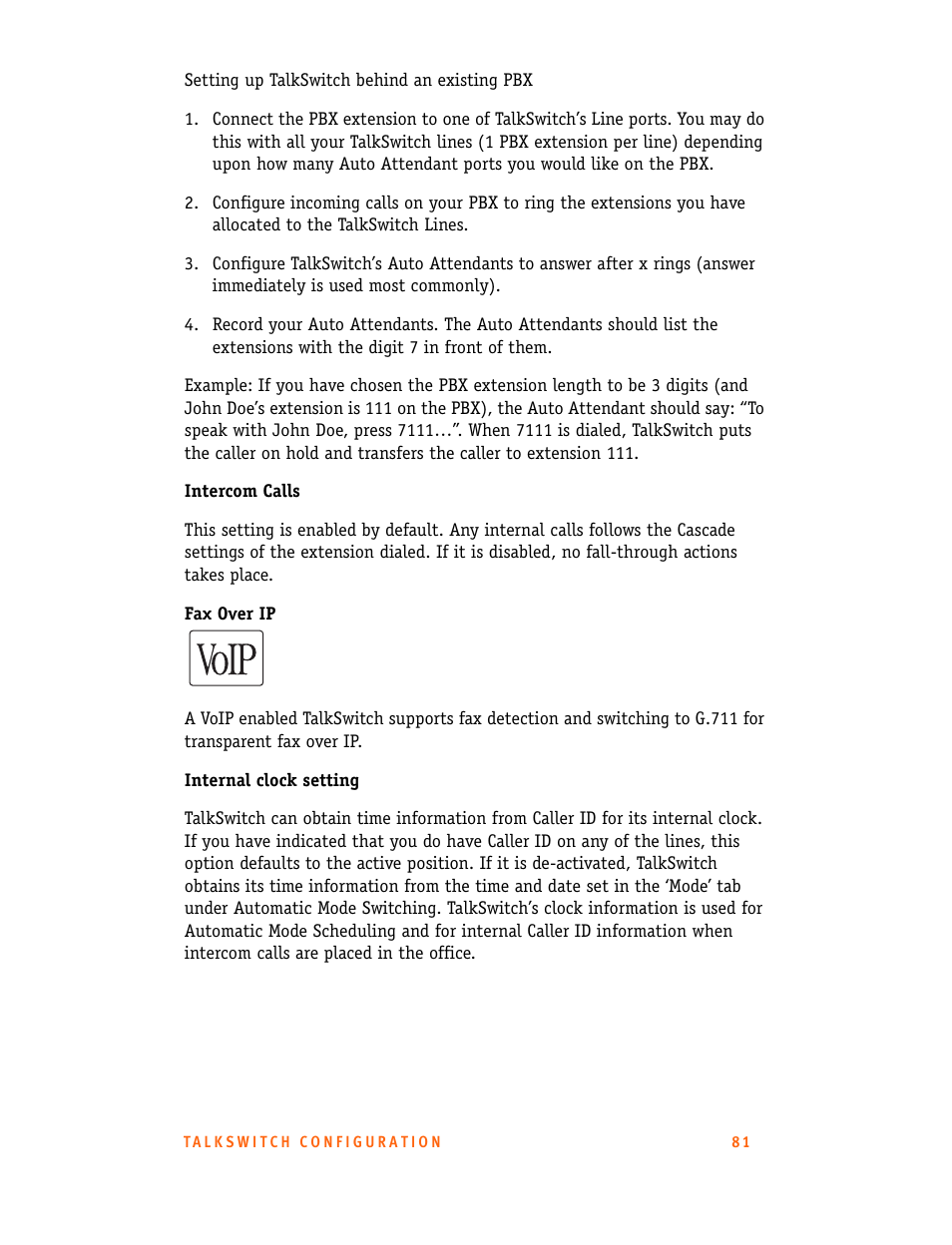 Talkswitch CT.TS005.001101.UK User Manual | Page 89 / 174