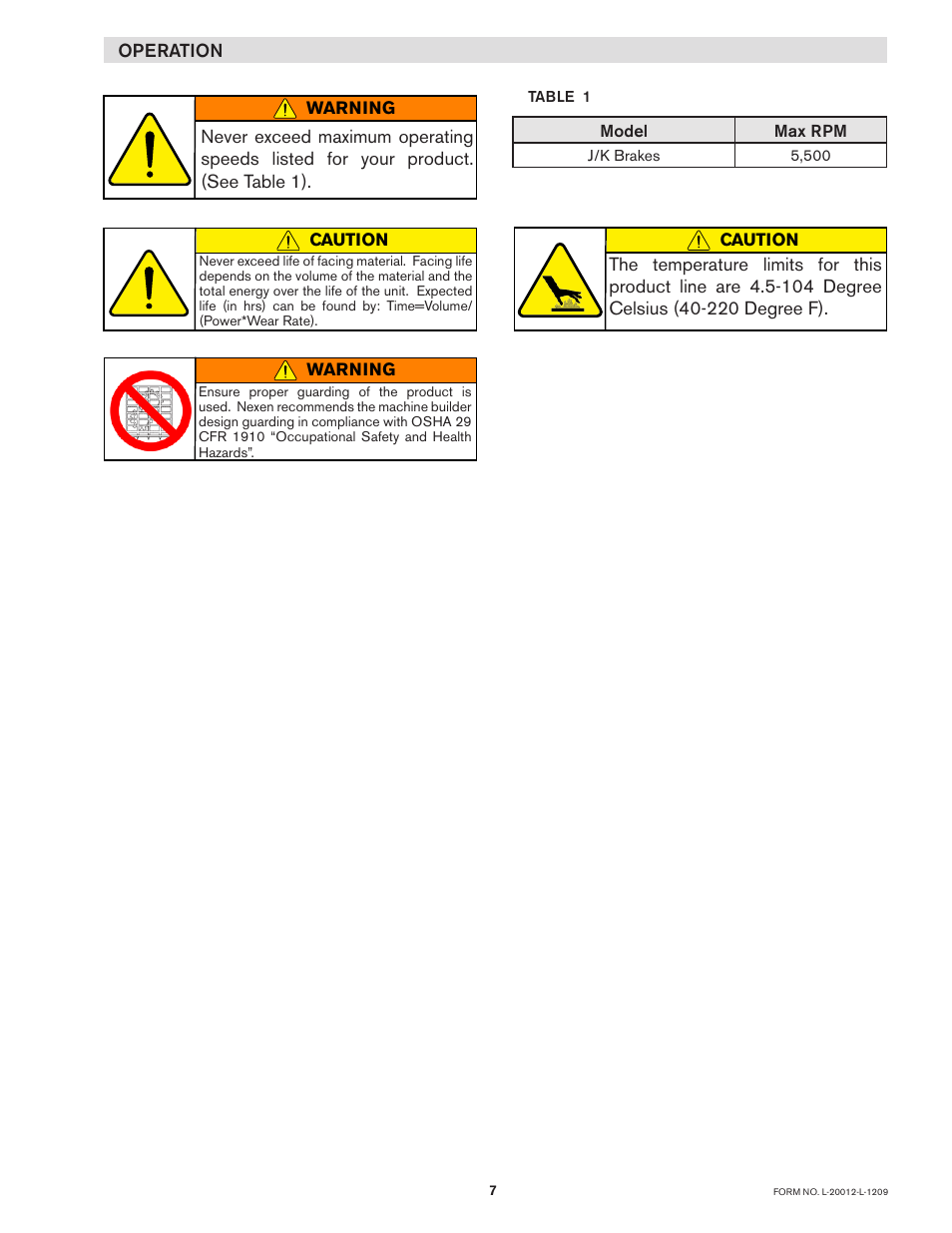 Nexen J 841600 User Manual | Page 7 / 13