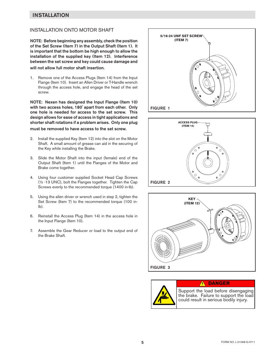 Installation | Nexen EMB-1125 965300 User Manual | Page 5 / 12