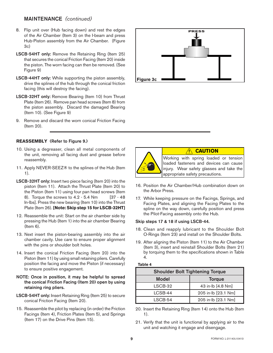 Nexen LSCB-32 923522 User Manual | Page 9 / 13