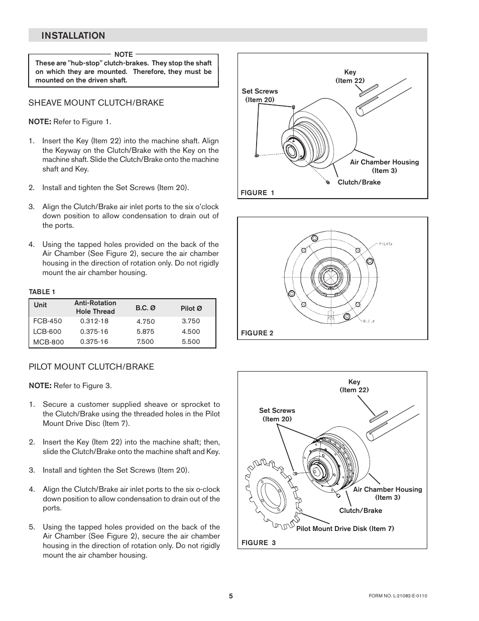 Installation | Nexen MCB-800 830853 User Manual | Page 5 / 14