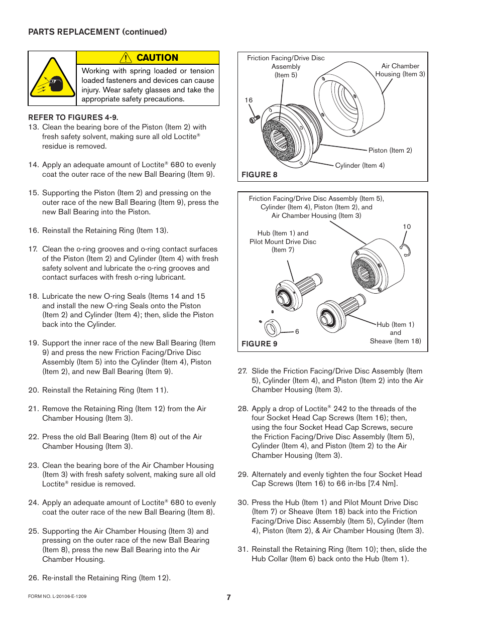 Caution | Nexen BCB-275 826001 User Manual | Page 10 / 12