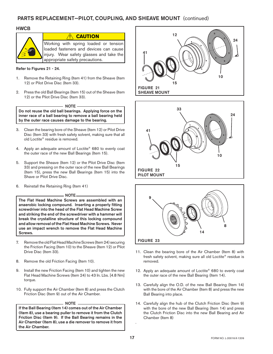 Caution | Nexen MWCB 830812 User Manual | Page 17 / 29