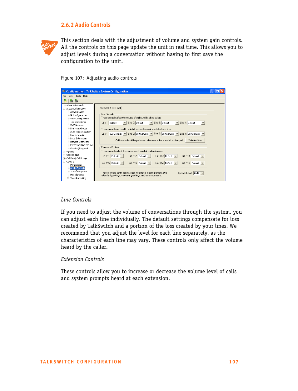 2 audio controls | Talkswitch 24-CA User Manual | Page 119 / 243