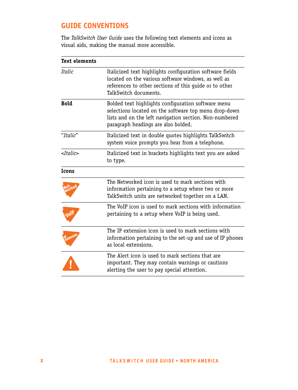 Guide conventions | Talkswitch 24-CA User Manual | Page 12 / 243