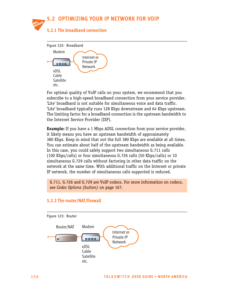 2 optimizing your ip network for voip, 1 the broadband connection, 2 the router/nat/firewall | Talkswitch 24-CA User Manual | Page 168 / 243