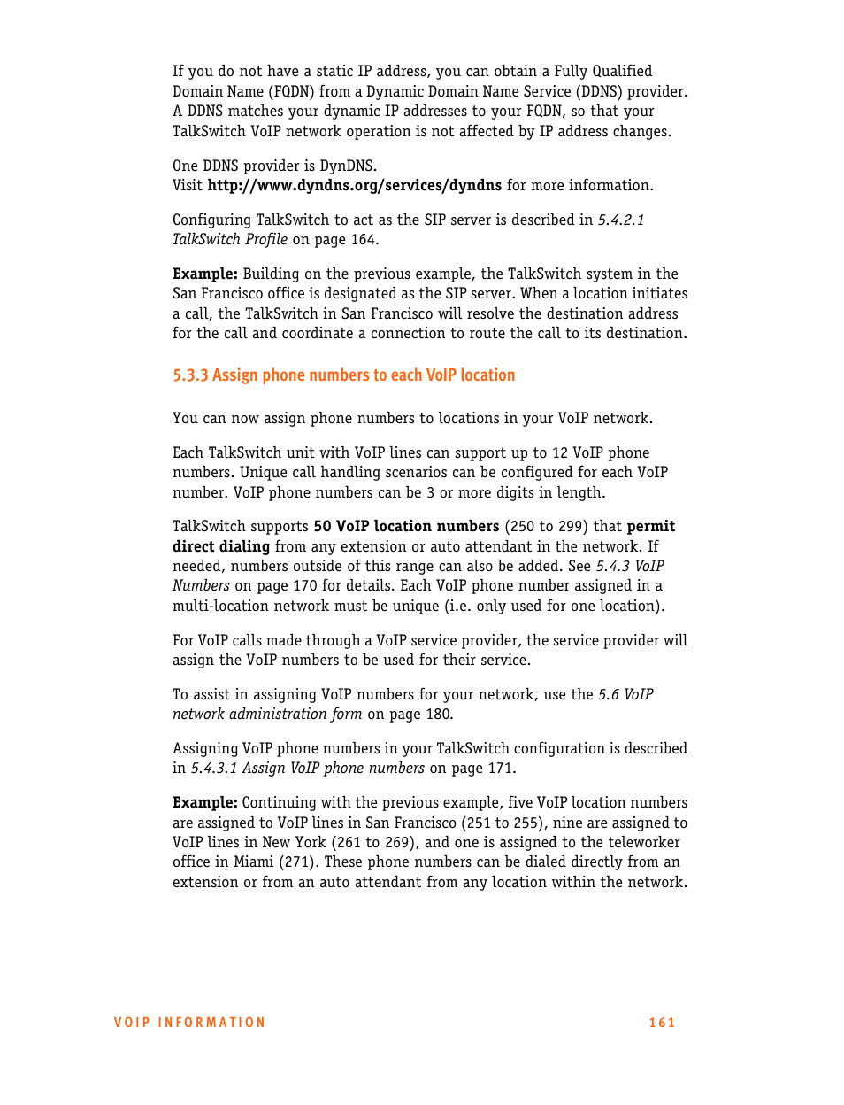 3 assign phone numbers to each voip location | Talkswitch 24-CA User Manual | Page 173 / 243