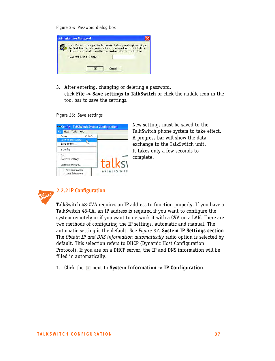 2 ip configuration | Talkswitch 24-CA User Manual | Page 49 / 243