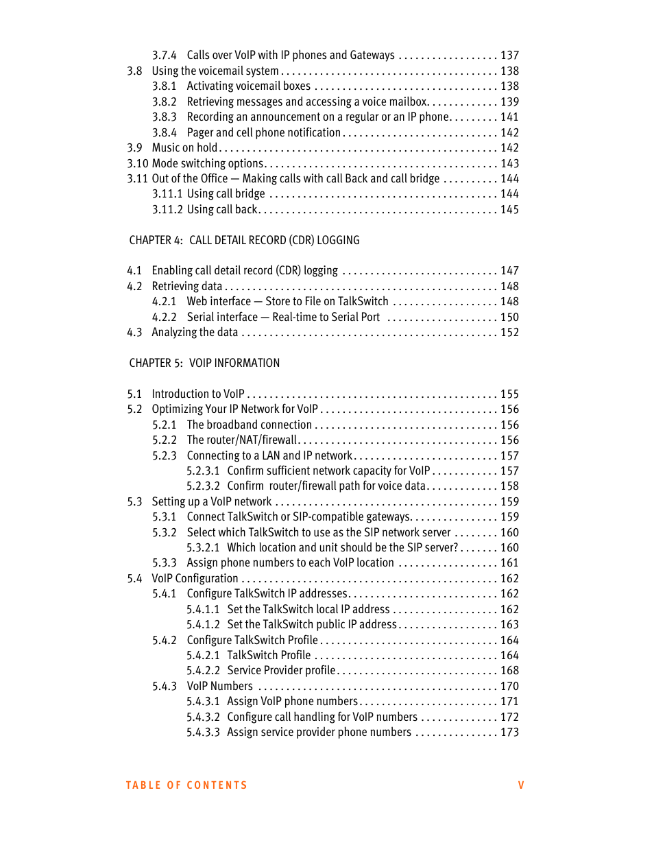 Talkswitch 24-CA User Manual | Page 7 / 243